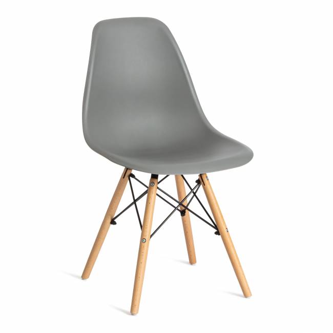 Стул CINDY (EAMES) (mod. 001) дерево бук/металл/сиденье пластик, 51x46x82см, серый/grey (Комплект из 4 шт.) серый/grey дерево бук/металл/сиденье пластик Стул CINDY (EAMES) (mod. 001) дерево бук/металл/сиденье пластик, 51x46x82см, серый/grey (Комплект из 4 шт.) серый/grey дерево бук/металл/сиденье пластик