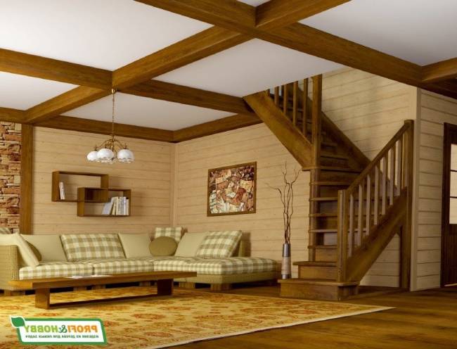 Деревянная лестница ЛС-225м под покраску