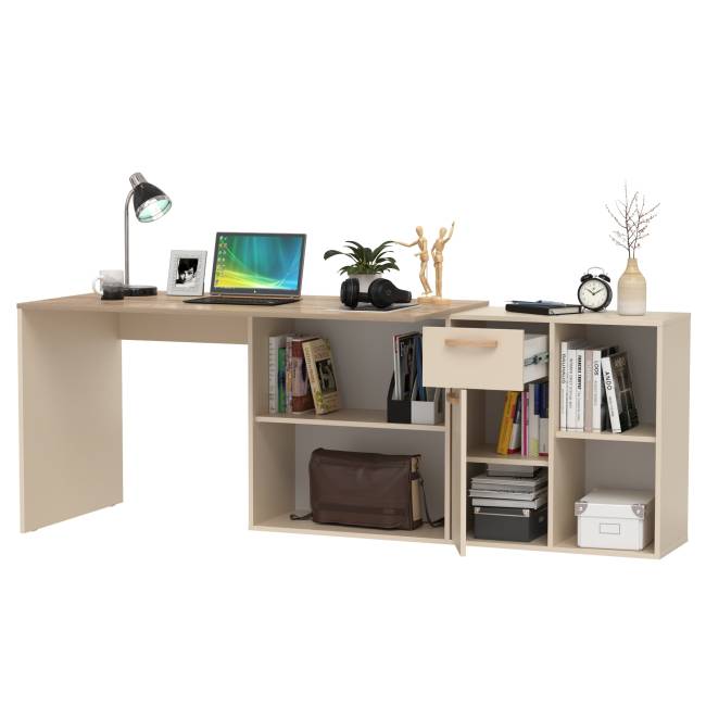 Стол-трансформер письменный Лайт 03.245F цвет сатин/дуб эндгрейн элегантный