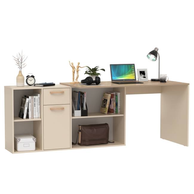 Стол-трансформер письменный Лайт 03.245F цвет сатин/дуб эндгрейн элегантный