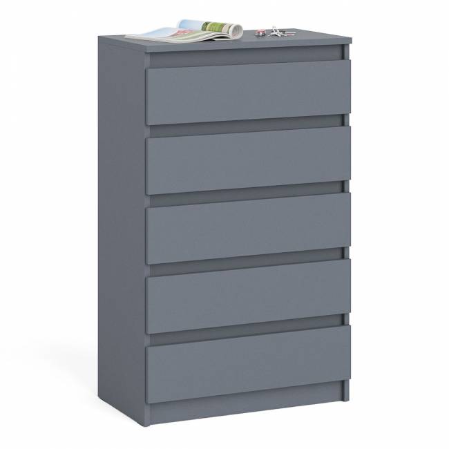 Узкий комод пять ящиков Мори МК700.5 цвет графит