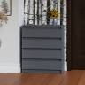 Узкий комод пять ящиков Мори МК700.5 цвет графит