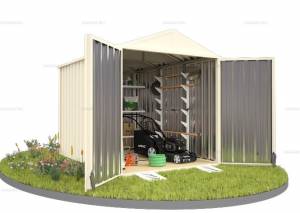 Хозблок SKOGGY секционный с двускатной крышей 3 х 2 м, слоновая кость Хозблок SKOGGY секционный с двускатной крышей 3 х 2 м, слоновая кость