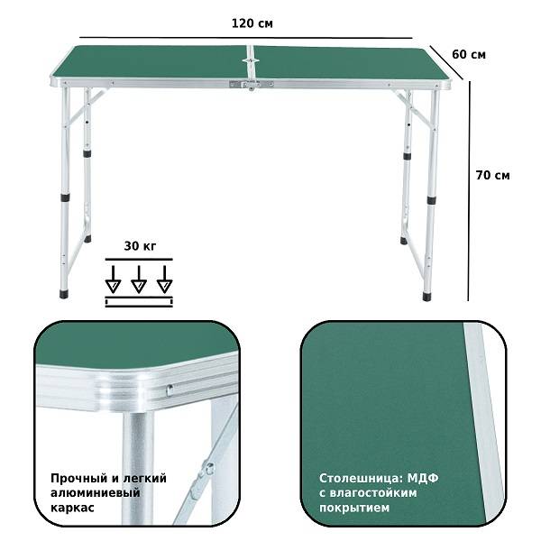 Набор мебели для пикника Green Glade M790-3 (зелёный)