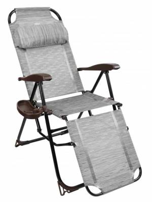 Кресло -шезлонг с полкой КШЗ, серебристый Кресло -шезлонг с полкой КШЗ, серебристый