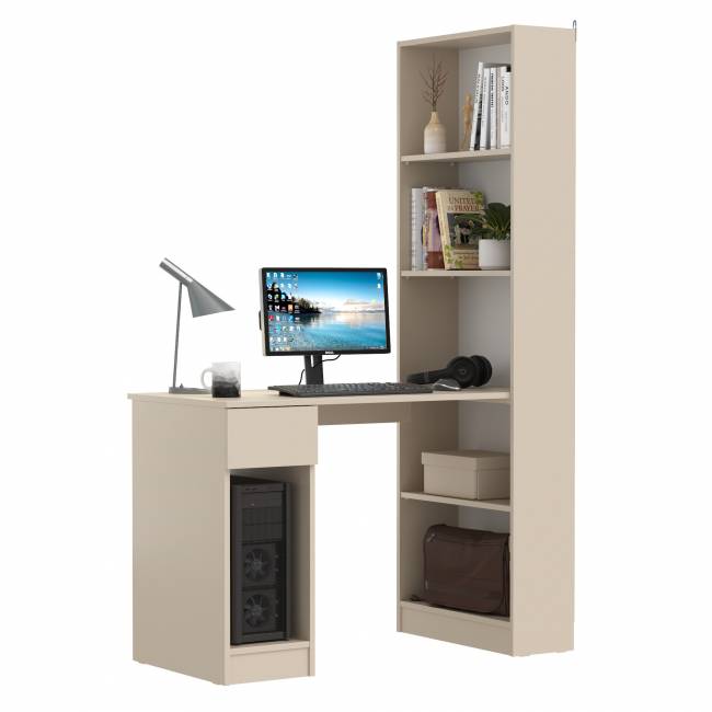 Компьютерный стол со шкафом комбинированным Лайт 10.01 цвет сатин Компьютерный стол со шкафом комбинированным Лайт 10.01 цвет сатин