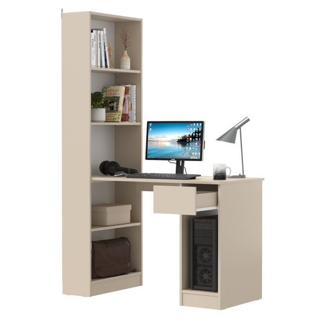 Компьютерный стол со шкафом комбинированным Лайт 10.01 цвет сатин Компьютерный стол со шкафом комбинированным Лайт 10.01 цвет сатин