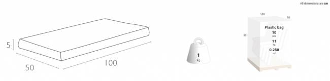 Подушка для дивана Paris Lounge светло-коричневый 1000х500х50 мм