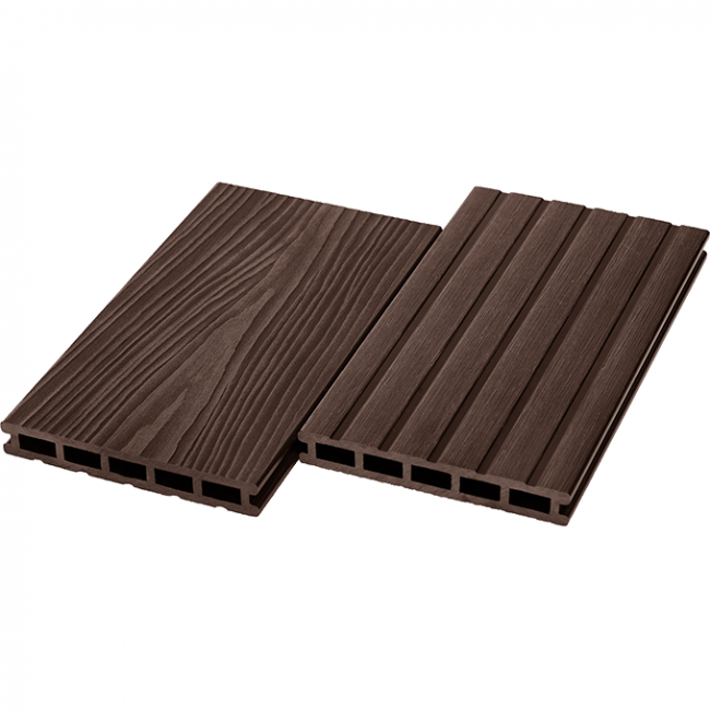 Террасная доска из ДПК UnoDeck Mogano, 165х24х3000/4000 3000, Венге Террасная доска из ДПК UnoDeck Mogano, 165х24х3000/4000 3000, Венге