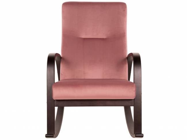 Кресло-качалка Ирса ткань пудровый, каркас венге структура