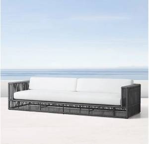 Диван размер XL "Канцлер" из искусственного ротанга, коричневый, темно-серый, белый Диван размер XL "Канцлер" из искусственного ротанга, коричневый, темно-серый, белый