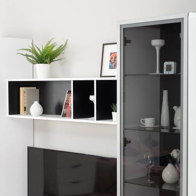 Полка Сидней 15.57 цвет белый/чёрный