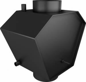 Теплообменник водный для дымохода с трубами, W-образный