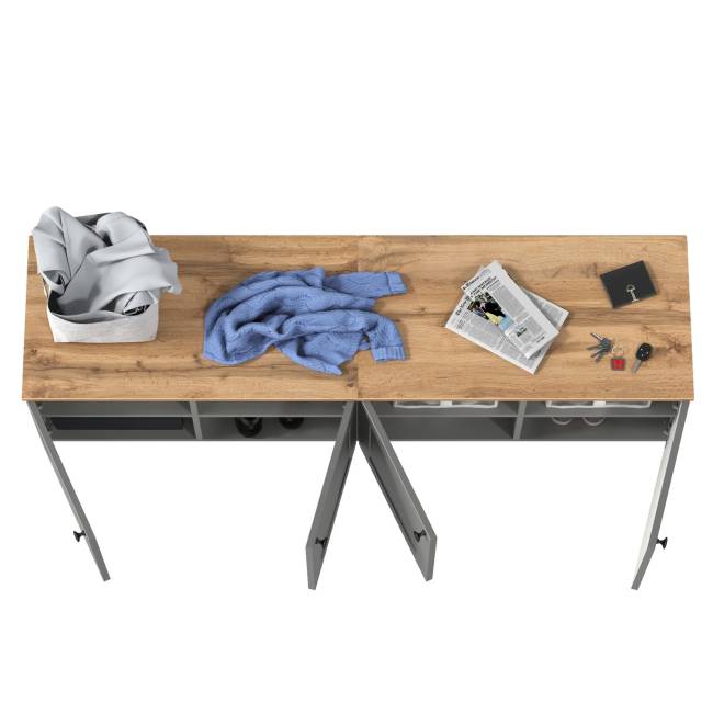 Две тумбы Остин 13.257 цвет цвет серый графит/дуб крафт золотой Две тумбы Остин 13.257 цвет цвет серый графит/дуб крафт золотой