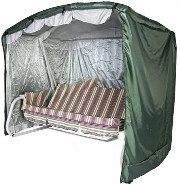 Чехол для садовых качелей Барышня/Герда - 250х175х185, зеленый Чехол для садовых качелей Барышня/Герда - 250х175х185, зеленый