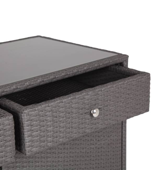 "Мальта" тумба плетеная из искусственного ротанга, цвет графит