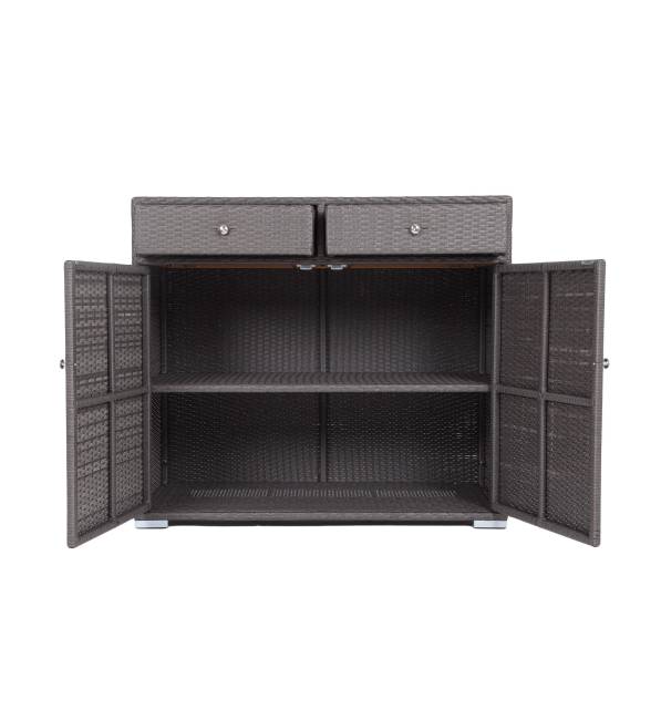 "Мальта" тумба плетеная из искусственного ротанга, цвет графит