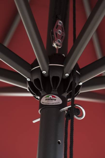 Зонт профессиональный 3х4 м Napoli Standard антрацит, бордовый 3000х4000 мм