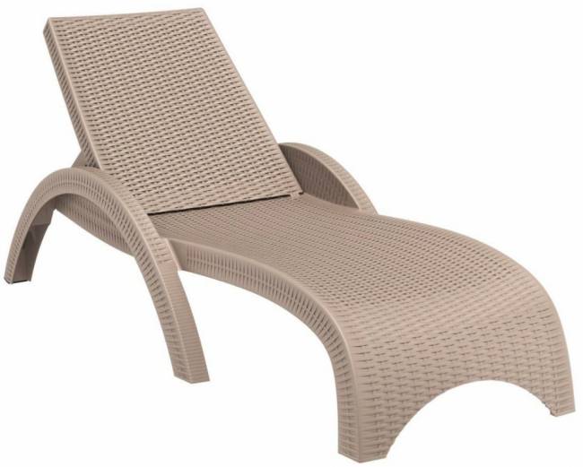 Шезлонг пластиковый GS 1009 (Fiji) бежевый 1870x730x340 мм Шезлонг пластиковый GS 1009 (Fiji) бежевый 1870x730x340 мм