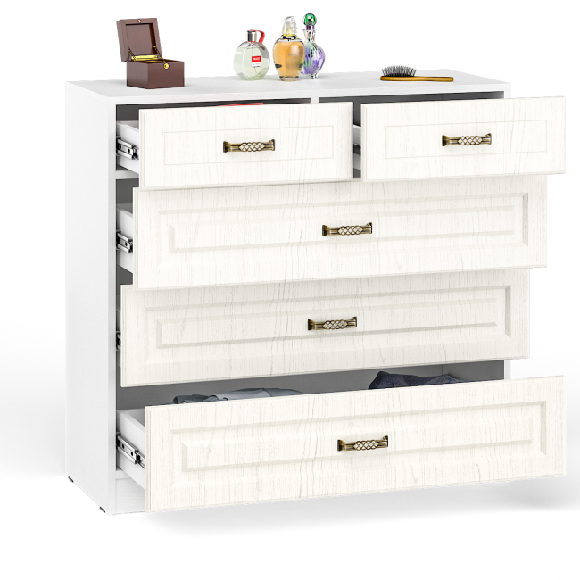 Комод 10.103 Ливерпуль цвет ясень ваниль/белый Комод 10.103 Ливерпуль цвет ясень ваниль/белый