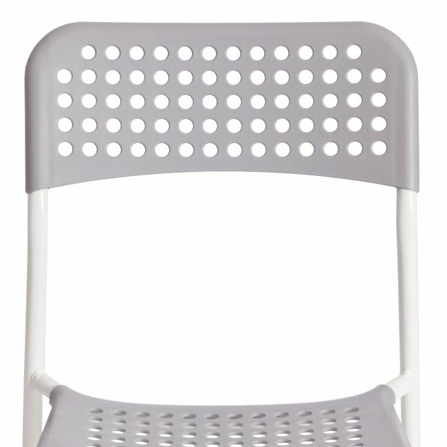 Стул ADDE (mod. C-049) металл/пластик, 39 х 49 х 78 см, Grey (серый) /White (белый) (Комплект из 8 шт.) серый, белый металл/пластик