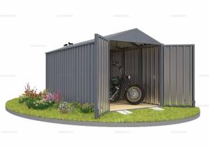 Хозблок SKOGGY секционный с двускатной крышей 5 х 2 м, брутальный серый Хозблок SKOGGY секционный с двускатной крышей 5 х 2 м, брутальный серый