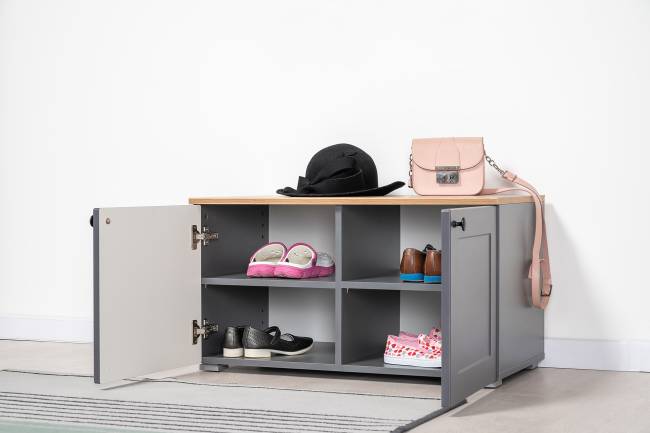 Тумба Остин 13.257 цвет серый графит/дуб крафт золотой