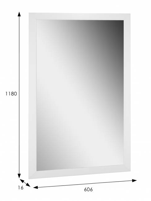 Зеркало настенное BeautyStyle 11 белый 118 см х 60,6 см