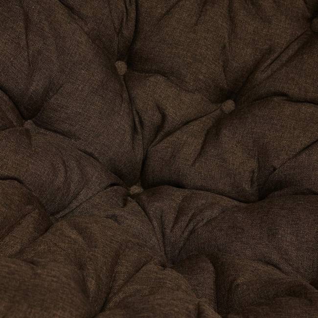 Кресло-качалка PAPASAN/ПАПАСАН w 23/01 B /с подушкой/ 115х78х104 см, Antique brown (античный черно-коричневый), ткань Коричневый, 3М7-147 Antique brown (античный черно-коричневый)
